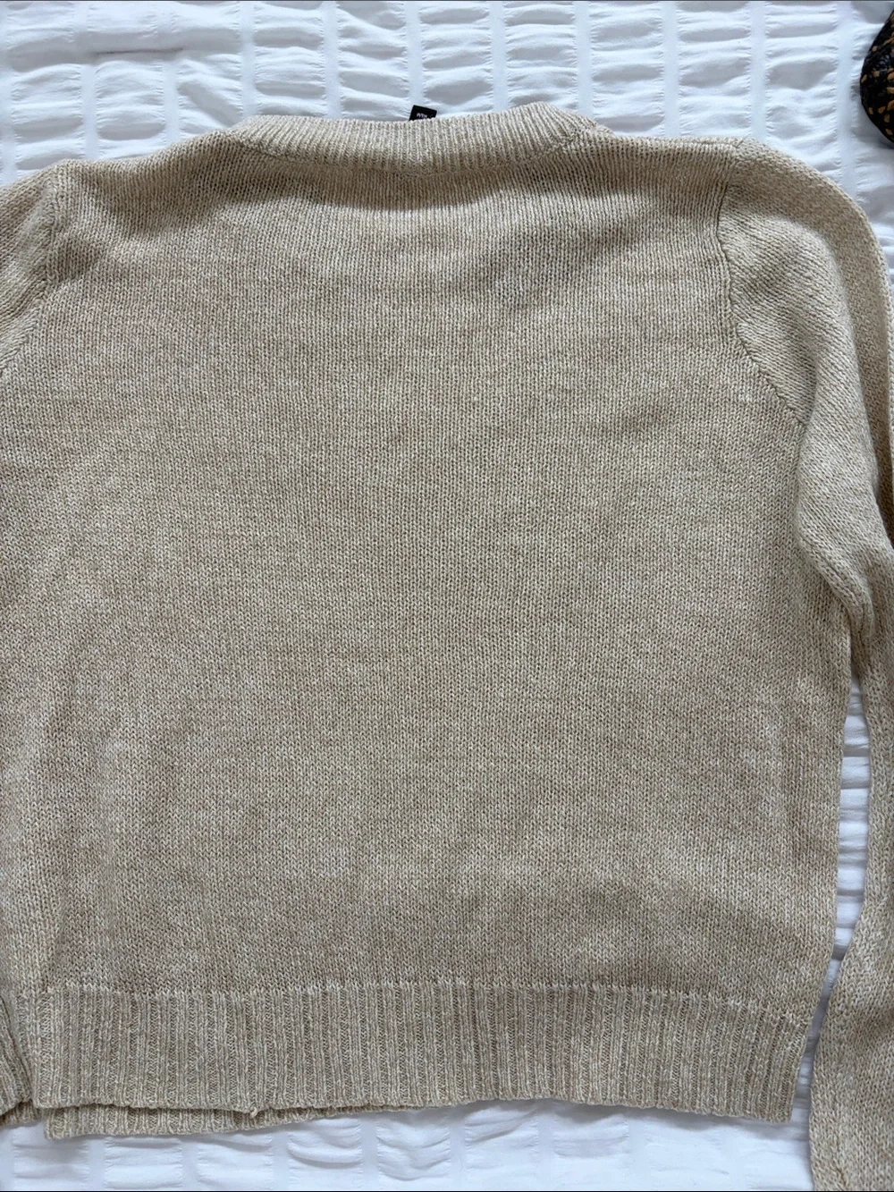 H&M Classic Crewneck Sweater in Light Beige